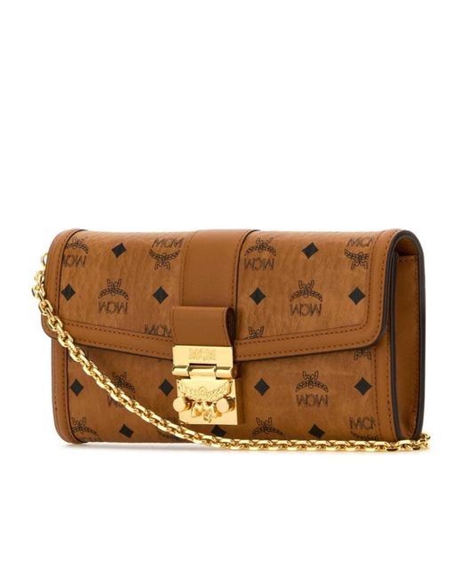 MCM Brown Tracy Chained Wallet