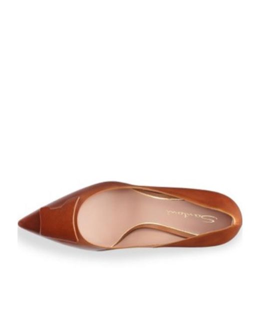 Santoni Brown Sibil 85 Pointed Heeled Pumps