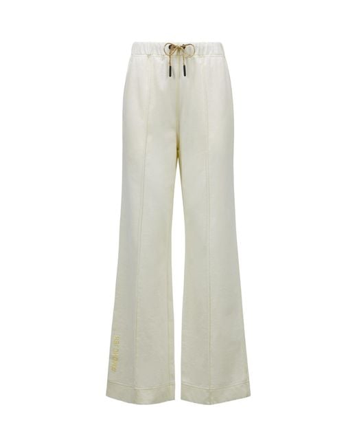 Moncler Gray Grenoble Logo Embroidered Drawstring Pants