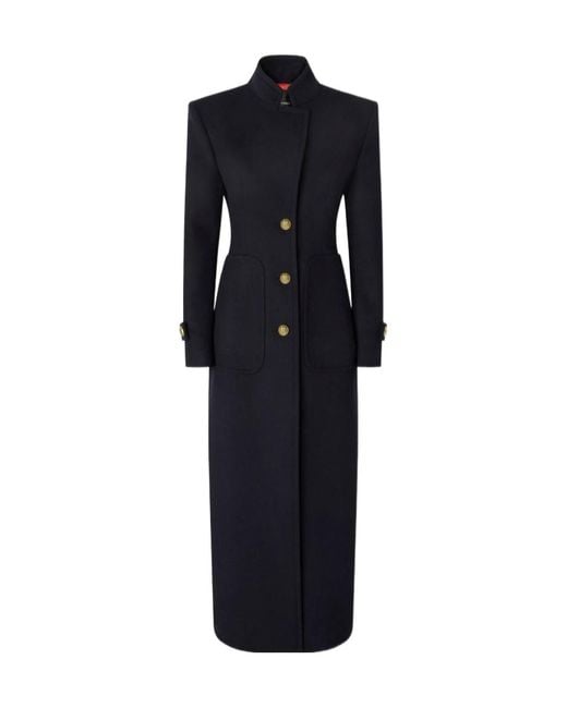 Pinko Blue Button-Fastening Single-Breasted Coat