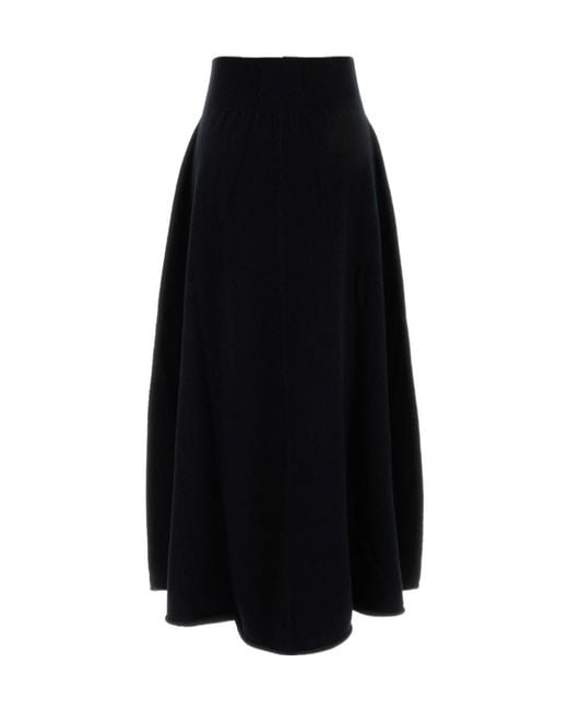 Extreme Cashmere Black Elastic-Waist Skirt