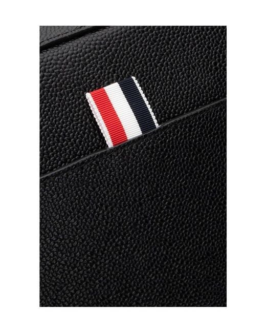 Thom Browne Black Zipped Pouch Bag for men