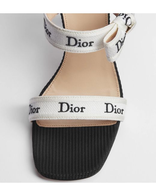 Dior Metallic Heeled Sandal With J'A Straps
