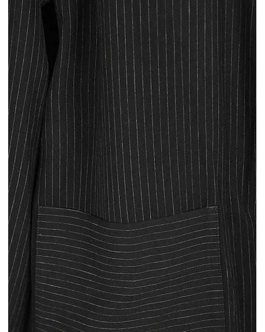 Maria Calderara Black Pinstripe Open Jacket