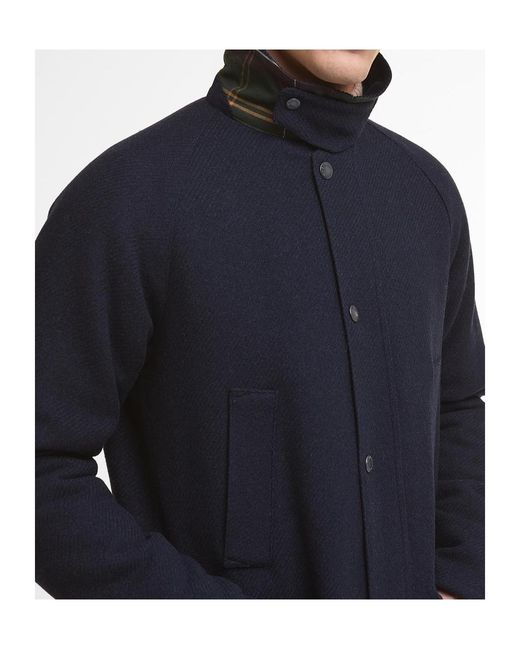 Barbour Blue Long-Sleeved Button-Up Coat for men