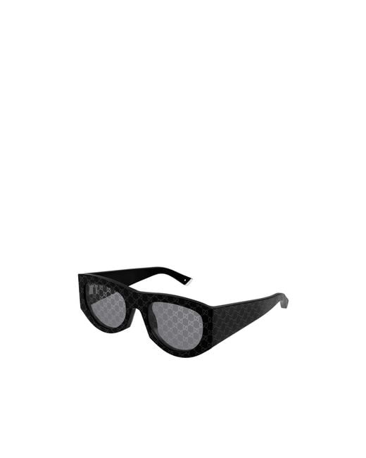 Gucci Black Eyewear Rectangular Frame Sunglasses