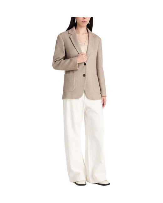 Brunello Cucinelli Natural Single- Blazer