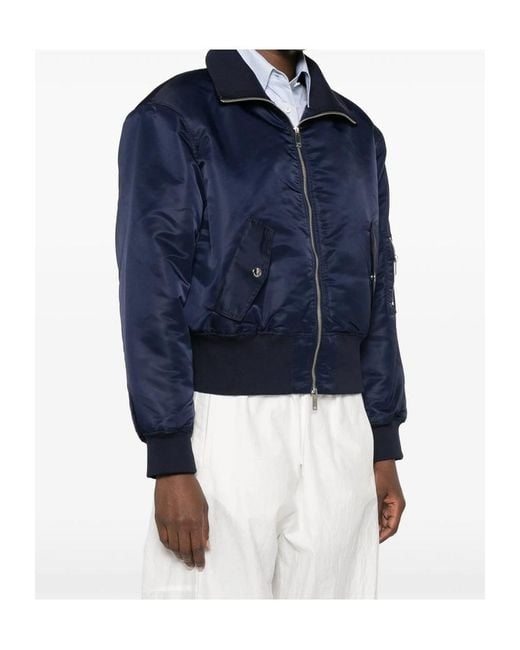 Frankie Shop Blue Long-Sleeve Casual Jacket