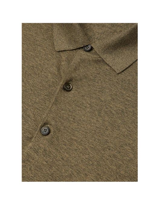 Loro Piana Green Long-Sleeved Polo Shirt for men