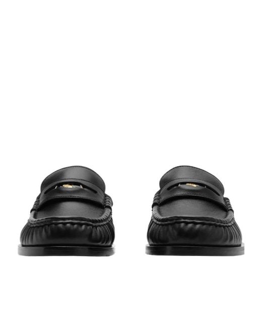 Burberry Black Cadet Gathered Mules