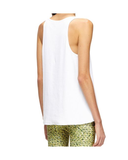 DIESEL White T-Ipsya-Lkds Ribbed Tank Top