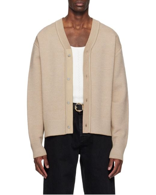 Jacquemus Natural Le Cardigan With Buttons for men