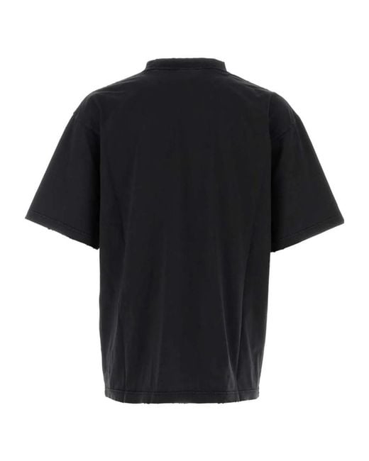 Balenciaga Black Crew-Neck T-Shirt for men