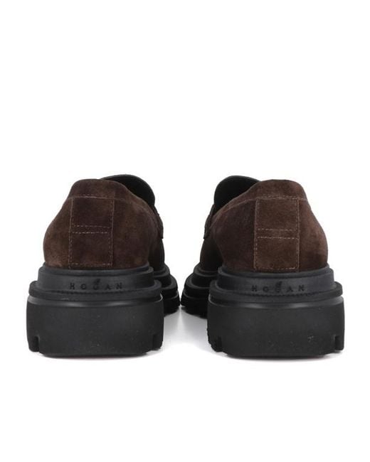 Hogan Brown Slip-On Loafers