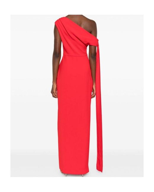 Solace London Red Irina Midi Dress