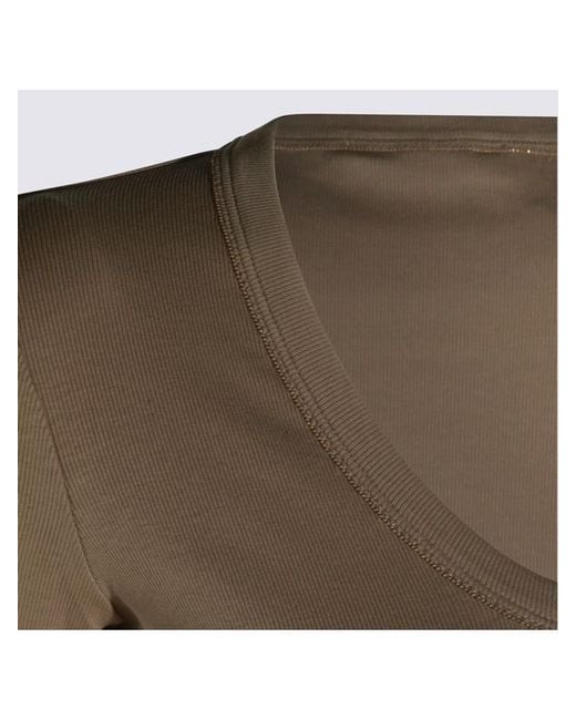 Fabiana Filippi Natural Scoop Neck Half Sleeve T-Shirt