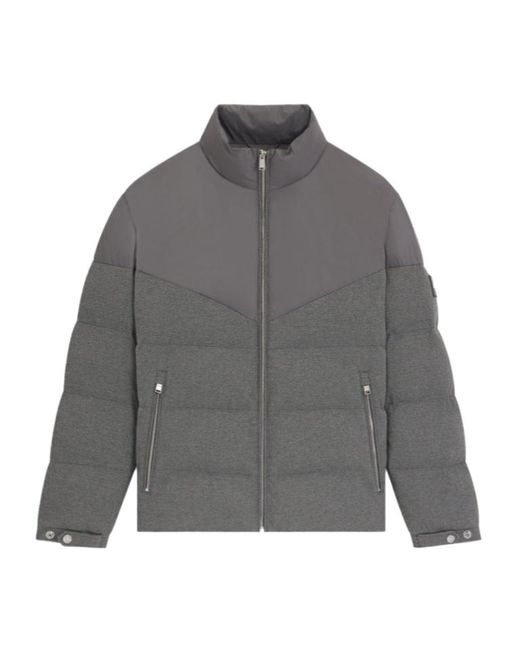 Boss Gray Clanello Puffer Jacket for men
