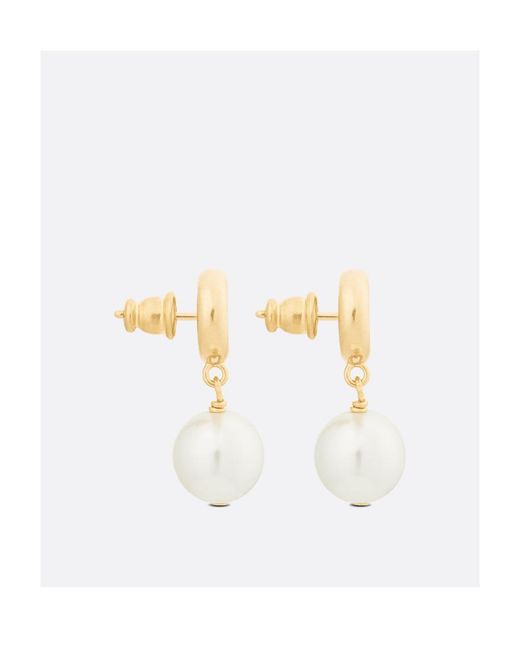 Dior White Cd Earrings
