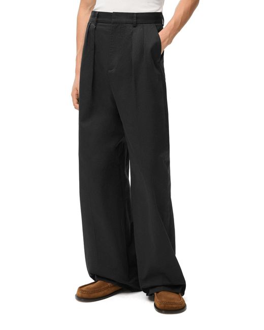 Loewe Gray Pleated Trousers for men