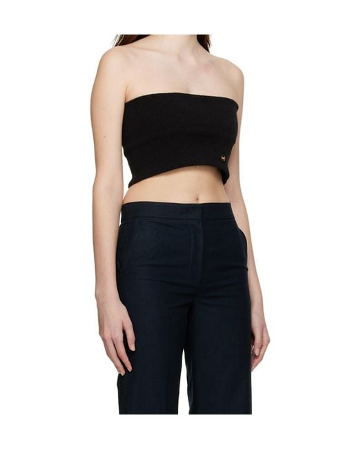 RECTO. Black Signature Strapless Top