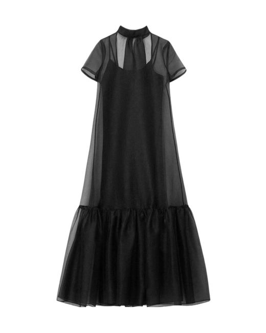 Staud Black Turtleneck Dress
