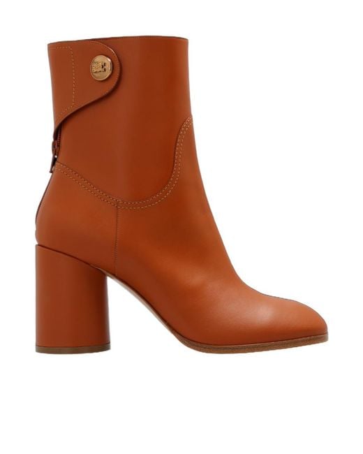 Casadei Brown Cleo Heeled Ankle Boots