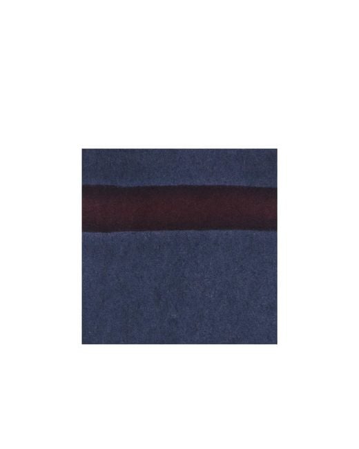 Faliero Sarti Blue Distressed-Detail Scarf