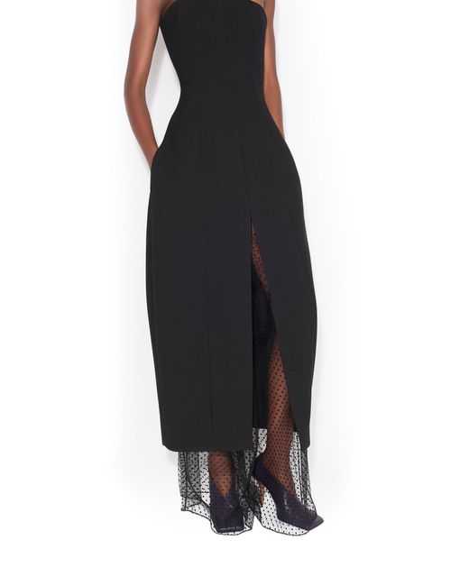 Alaïa Blue Strapless Round Midi Dress