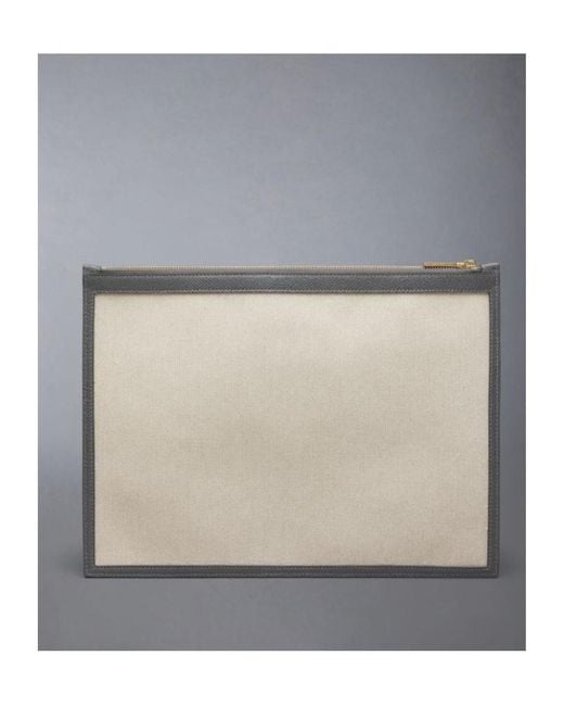 Thom Browne Gray Rwb Stripe Document Holder for men