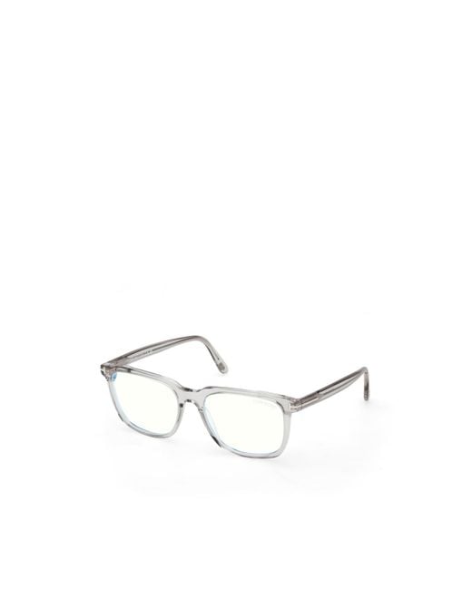 Tom Ford White Eyewear Square Frame Glasses for men