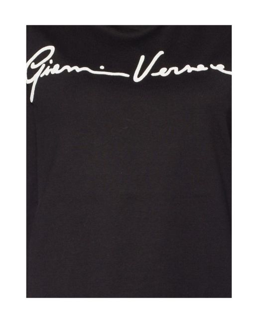 Versace Black Embroidered Logo T-Shirt