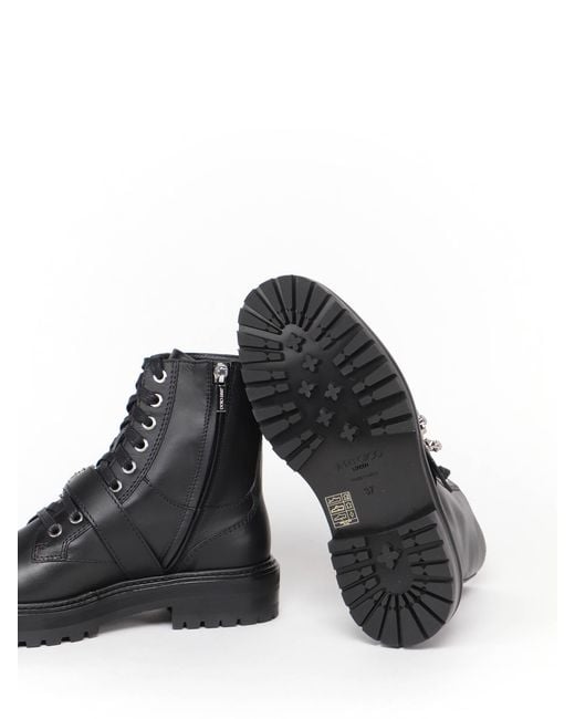 Jimmy Choo Black Cora Crystal-Embellished Ankle Boots