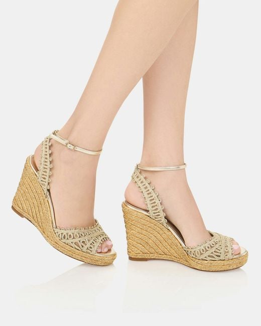 Aquazzura Metallic Rope Trim Wedges
