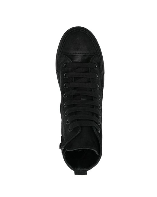 Ann Demeulemeester Black Coated-Finish Sneakers