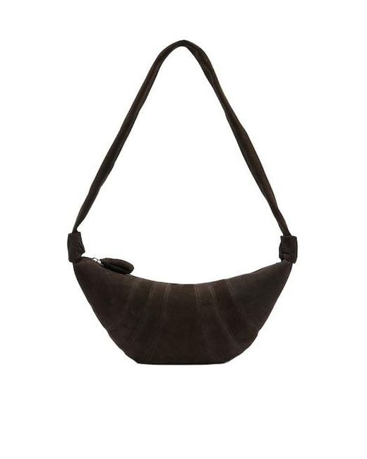 Lemaire Black Croissant Medium Leather Shoulder Bag