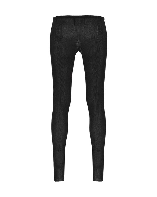 Dondup Black Ribbed-Knit Leggings