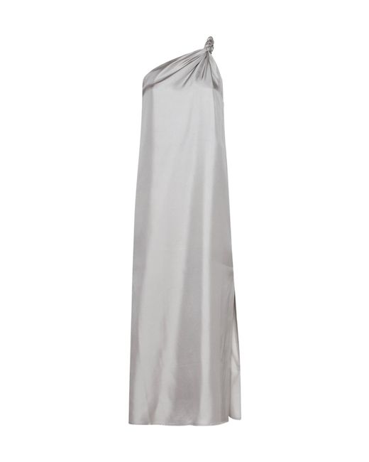 Loulou de Saison White Adela Silk Maxi Dress
