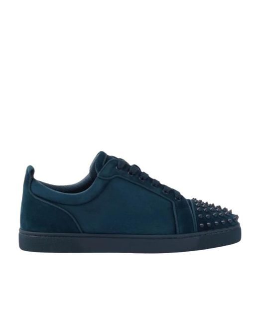 Christian Louboutin Blue Rivet Decorative Sneakers for men