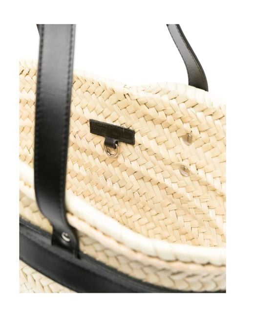 Coperni Natural Logo-Plaque Top Handle Bucket Bag