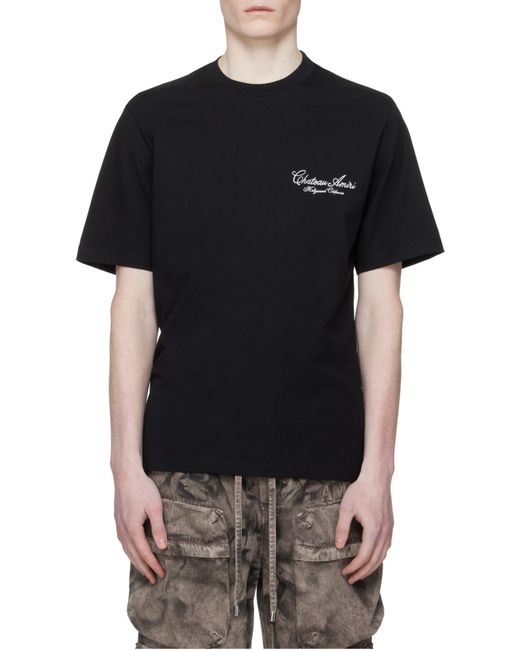 Amiri Black Short Sleeve Crewneck T-Shirt for men