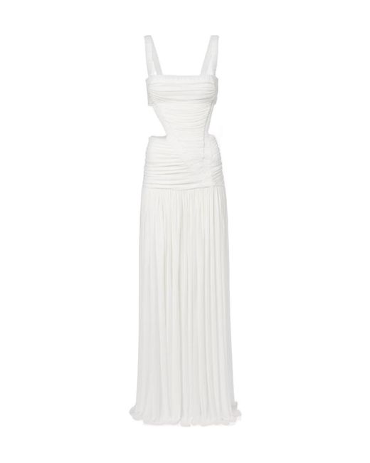 Christopher Esber White Pleated Slip Dress