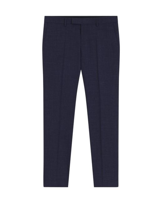 Boss Blue Belt Loop Casual Pants for men