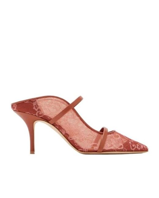 Malone Souliers Pink X Nojoud Alrumaihi Maureen Leather-Strap Mules