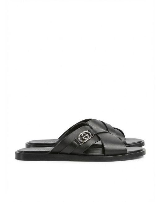 Gucci Multicolor Cross-Over Detailed Flat Sandals for men