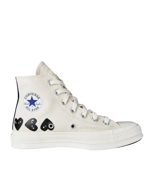COMME DES GARÇONS PLAY White High Top Trainers for men