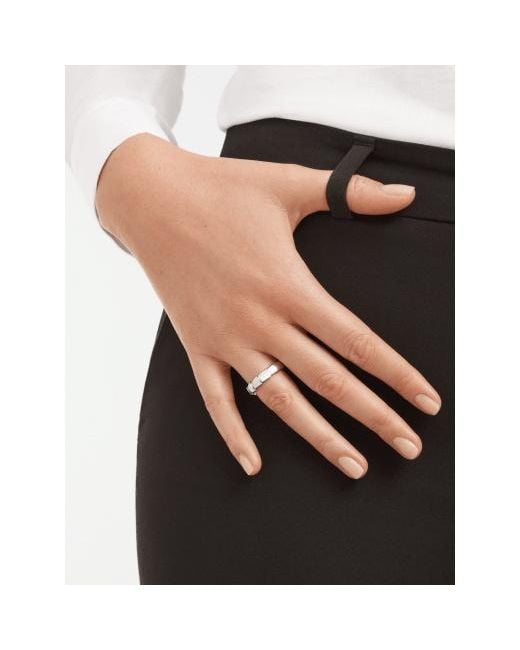 BVLGARI White Logo Ring