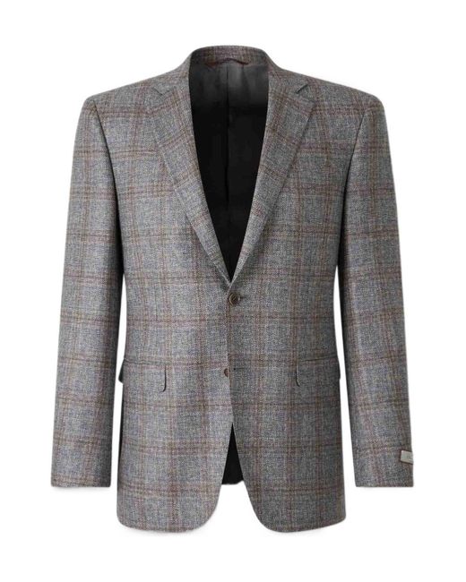 Canali Gray Tailored Wool Blazer for men