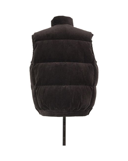 Sacai Black Corduroy Padded Vest for men