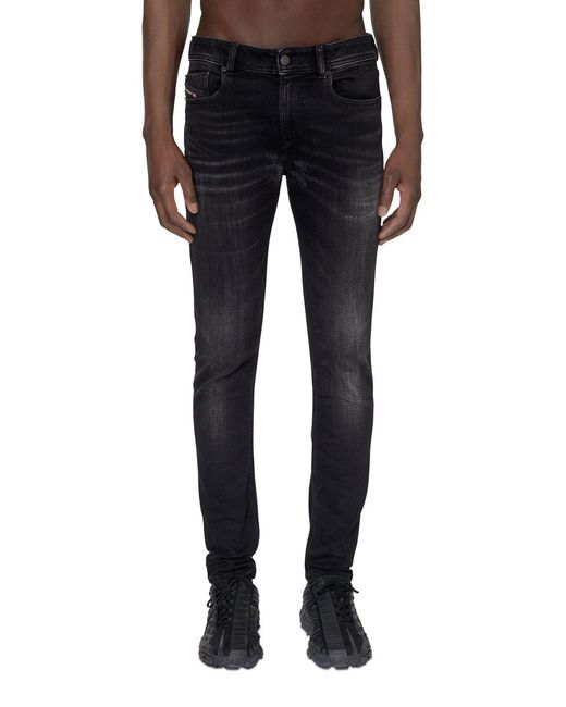 DIESEL Blue Faded Straight-Leg Jeans for men