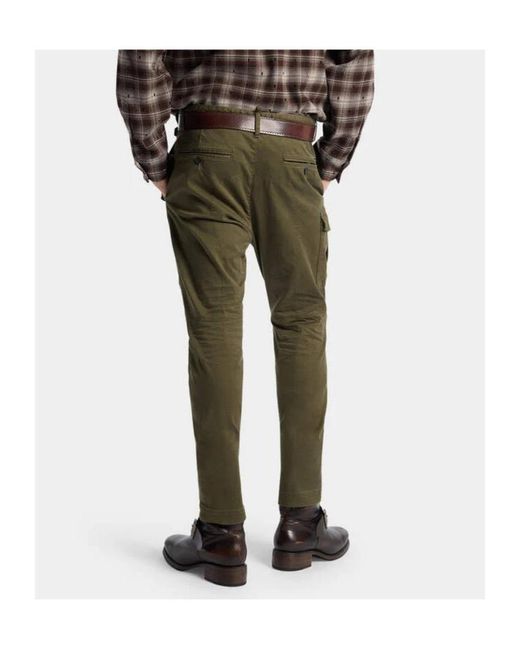 DSquared² Green Chino Cargo Pants for men